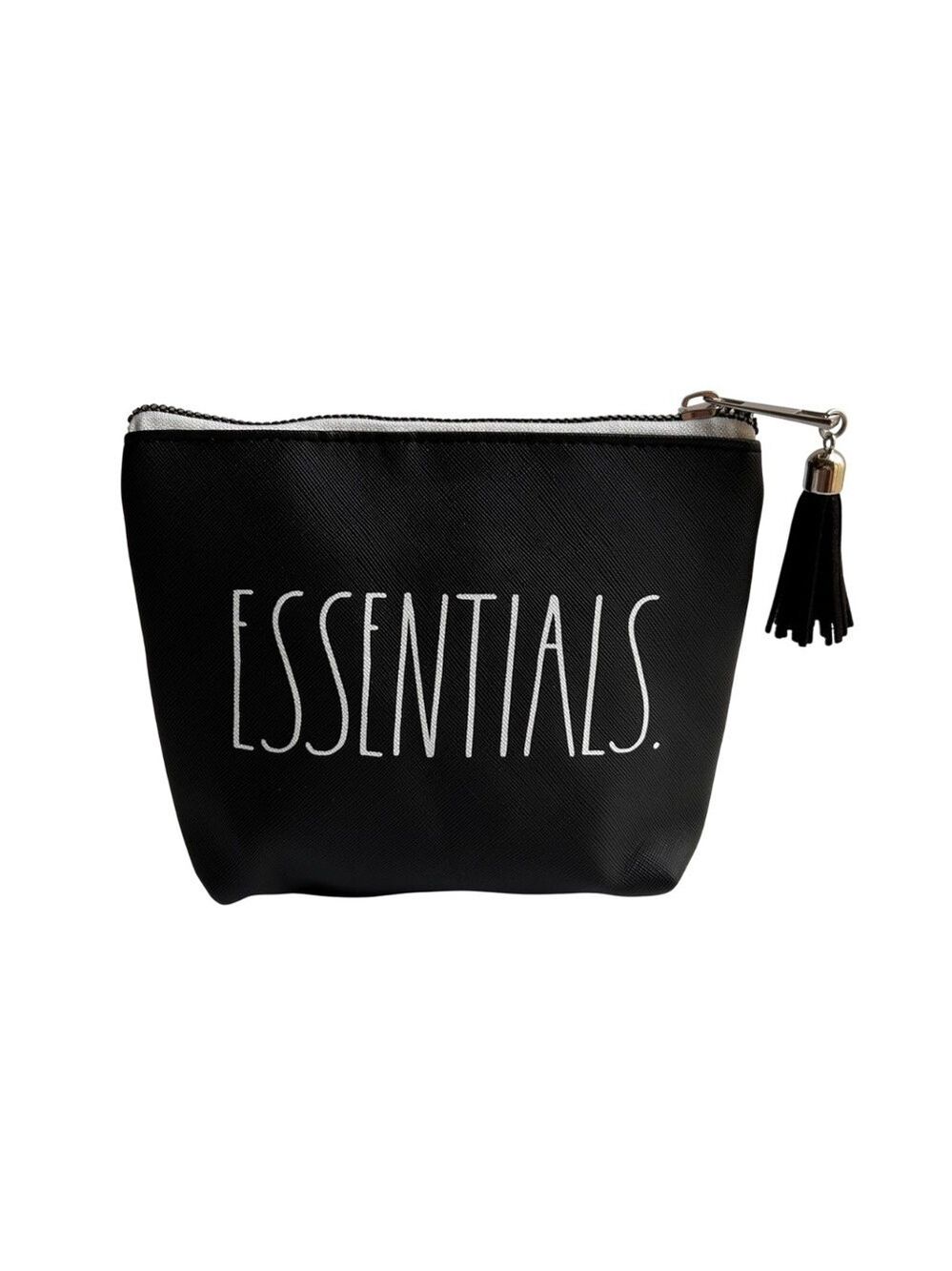 Rae Dunn ESSENTIALS. Small Black Cosmetic Bag NWOT